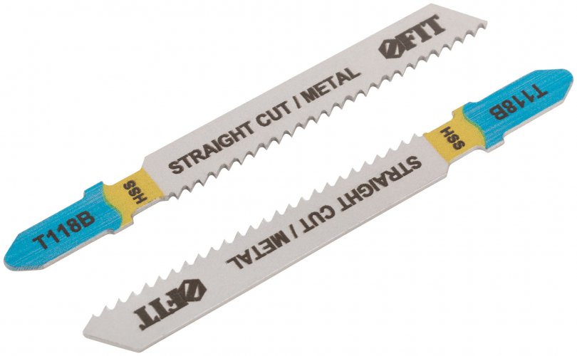 Полотна по металлу, HSS, фрезерованные, волнистые зубья, 76/51/2 мм (T118B), 2 шт. FIT 40912