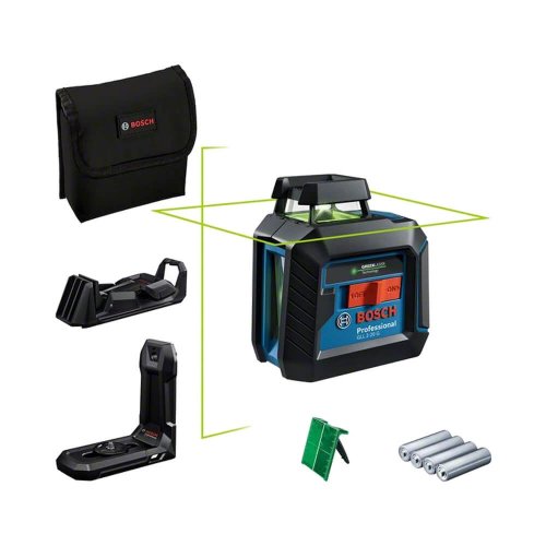 Лазерный уровень Bosch GLL 2-20 G с калибровкой + LB 10 + DK 10 с зеленым лучом