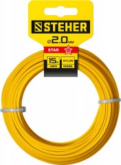 Леска для триммера (2.0 мм; 15 м; звезда) STEHER 75010-2.0