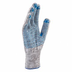 Перчатка х/б, ПВХ покрытие, "Точка", серый меланж, 10 класс Россия 67815
