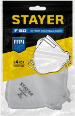 Фильтрующая плоская полумаска STAYER F-80 FFP1 11112_z01