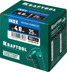 Нержавеющие заклепки KRAFTOOL Inox 4.8х25 мм, 250 шт. 311705-48-25