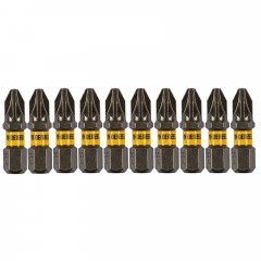 Бита PZ2х25, сталь S2, шестигранный профиль, 10 шт. Е 6,3 Denzel 11654