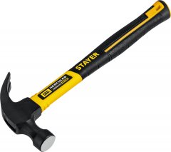 Столярный молоток-гвоздодёр с фибергласовой рукояткой STAYER Hercules 560 г 2026-560_z02
