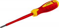 Диэлектрическая отвертка ЗУБР до 1000В ПРОФИ Cr-V SL 4 x 100 мм 25261-4.0-100_z01