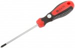 Отвертка "Тренд", CrV сталь, прорезиненная ручка 3x75 мм PH0 КУРС 53761