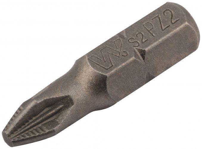 Биты PZ2 25 мм сталь S2, с насечкой, 20 шт. WHIRLPOWER 57582