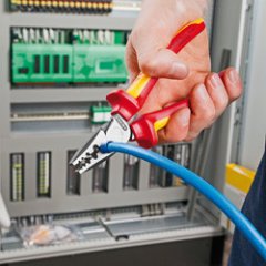Инструмент для обжима контактных гильз 180 мм, KNIPEX, ( KN-9778180TBK )