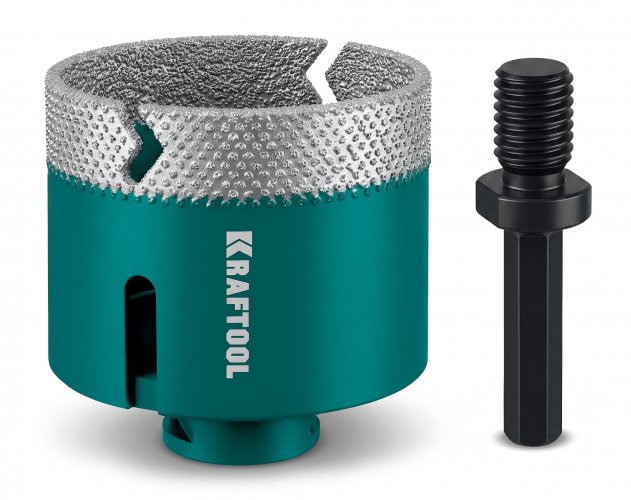 KRAFTOOL VS DIAMOND d 60 (М14, HEX10), Вакуумная алмазная коронка по керамограниту (29890-60)