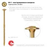 Конструкционные саморезы ЗУБР КС-Т 220x8.0 мм, 50 шт., желтый цинк 30051-80-220