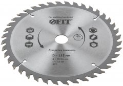 Диск пильный для циркулярных пил по ламинату 185 х 20/16 х 40T FIT 37775