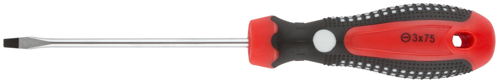Отвертка "Тренд", CrV сталь, прорезиненная ручка 3x75 мм SL КУРС 53766
