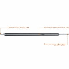 Зубило пикообразное SDS-plus ПРОФ. ЗУБР 29361-00-400_z01