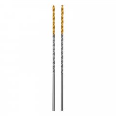 Сверло спиральное по металлу 2 х 86 мм Р6М5, Golden Tip, удлиненное, 2шт. Denzel