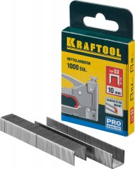 Скобы "EXPERT" из закаленной проволоки KRAFTOOL, тип 53 красные, 10 мм, 1000 шт 31670-10