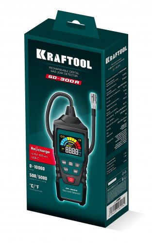 KRAFTOOL GD-300R аккумуляторный цифровой газоанализатор (45800)