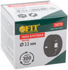 Пила круговая инструментальная сталь 22 мм FIT 36772