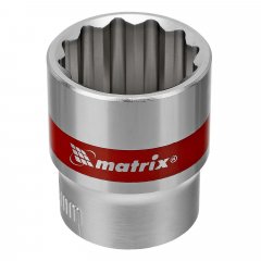 Набор торцевых головок, 3/8, двенадцатигранные, CrV, 10 шт, 9-19 мм Matrix 13595