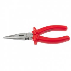 Длинногубцы прямые Econom, 160 мм, шлифованные, пластмассовые рукоятки Matrix 17192