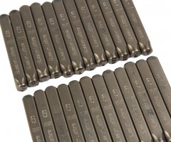 Клейма буквенные кириллица 6мм (HRC 60+-2град. DIN 1451) JTC-7253