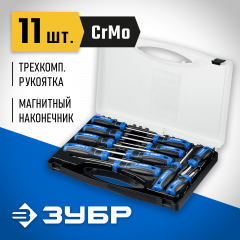 ЗУБР 11 предм., набор отверток, Профессионал (25241)
