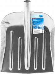 Лопата для уборки снега стальная оцинкованная, 330 х 365 мм, без черенка, Россия, Сибртех 61536