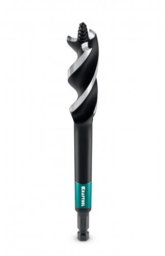 KRAFTOOL 3-Wave d12 мм, трехзаходное сверло по дереву с резьбовым центрующим острием (29513-12)