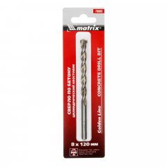 Сверло по бетону Golden Line, 8 х 120 мм цилиндрический хвостовик Matrix 70808